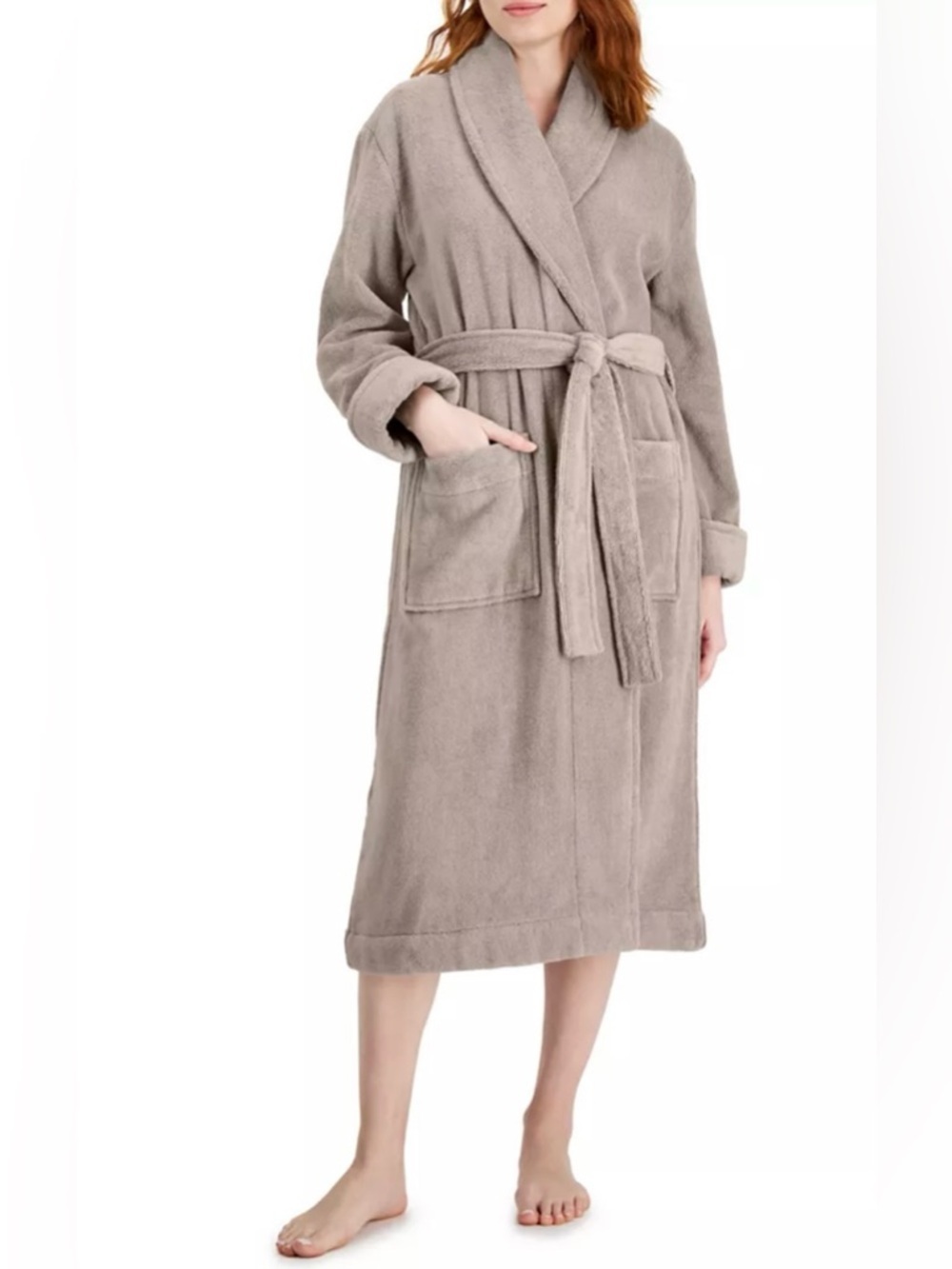 Hotel Collection Turkish Cotton Shawl Collar Robe Size L/XL